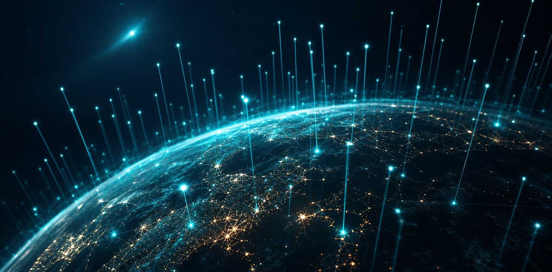 Global digital network representing enterprise transformation at scale